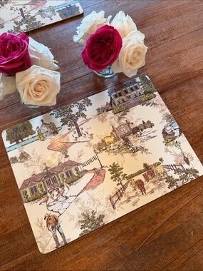 MacKenzie-Childs Scenic Toile Placemat in Cream